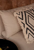 The Sahara Diamond Cushion Cover - Natural Black, 50 x 50 CM
