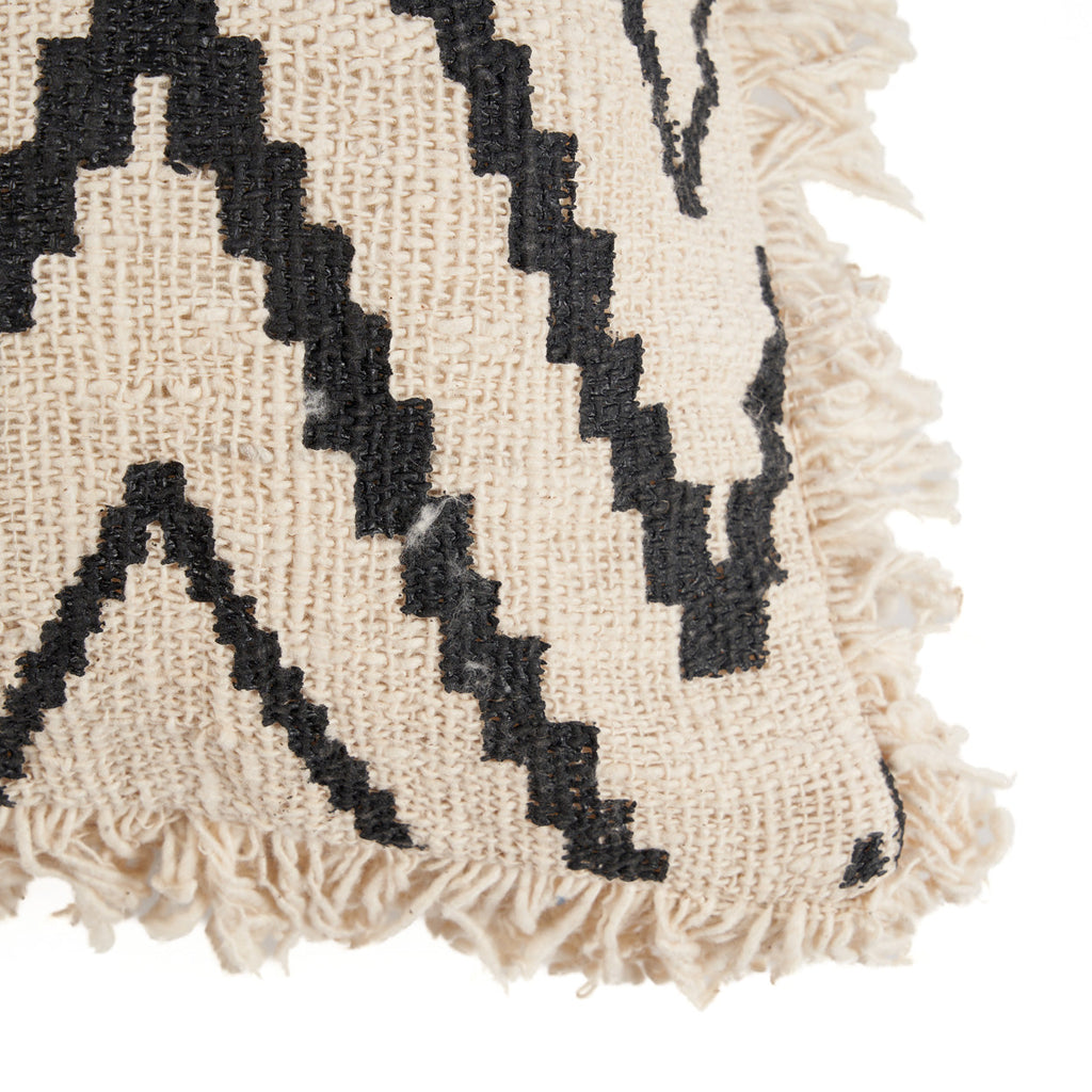 The Sahara Diamond Cushion Cover - Natural Black, 50 x 50 CM