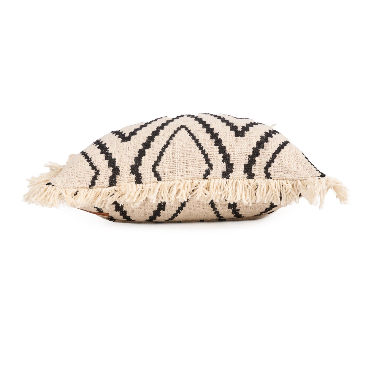 The Sahara Diamond Cushion Cover - Natural Black, 50 x 50 CM