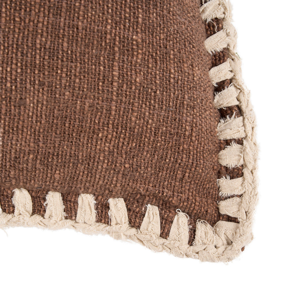 The Espresso Edge Cushion Cover - Brown White, 50 x 50 CM