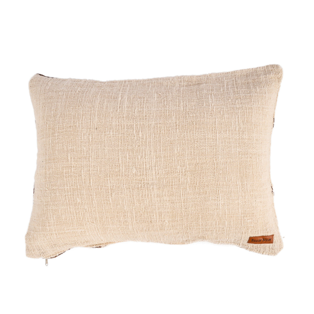 The Cocoa Patchwork Cushion Cover - Natural Brown, 50 x 70 CM