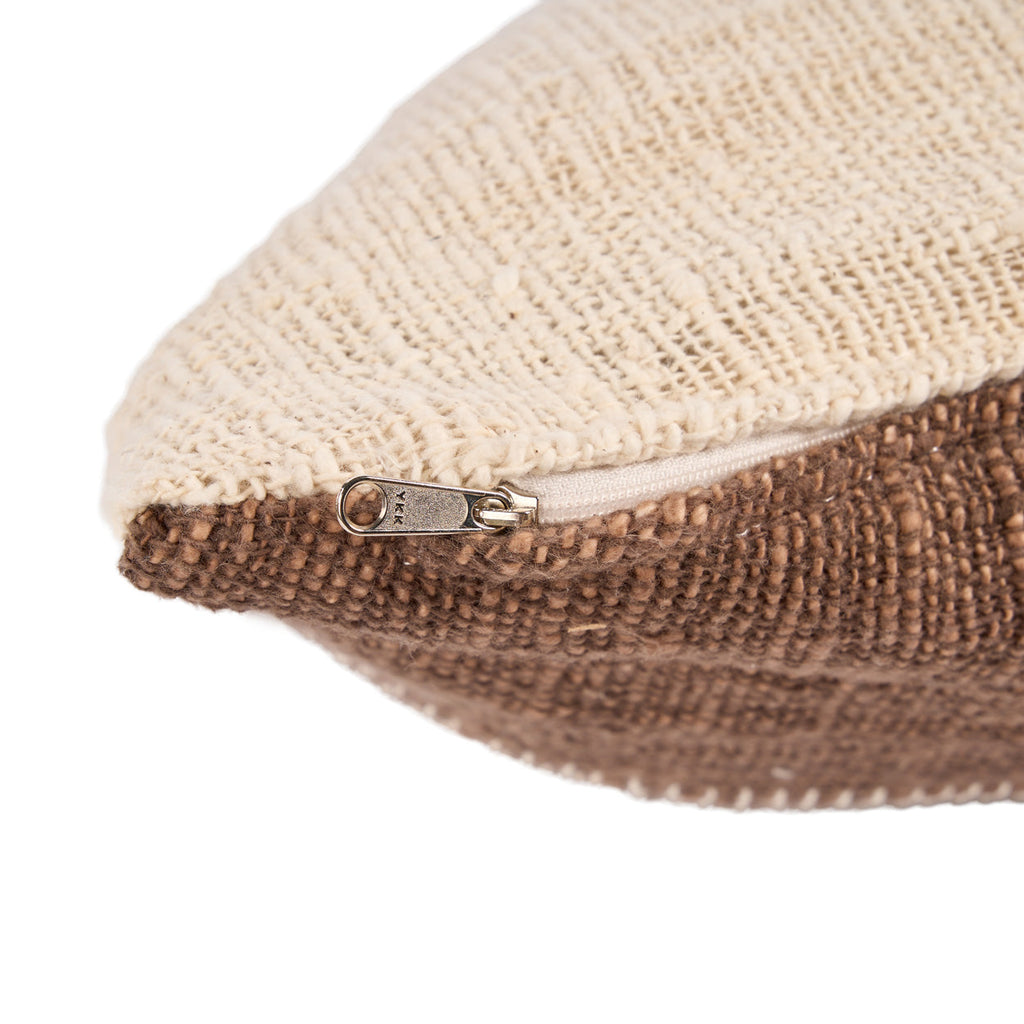 The Cocoa Patchwork Cushion Cover - Natural Brown, 50 x 70 CM