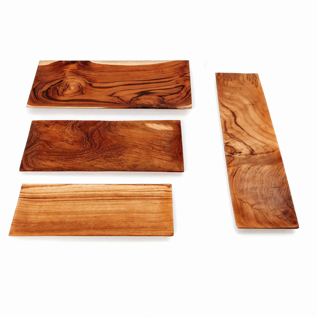 The Teak Root Sushi Plate - 12 x 26 cm
