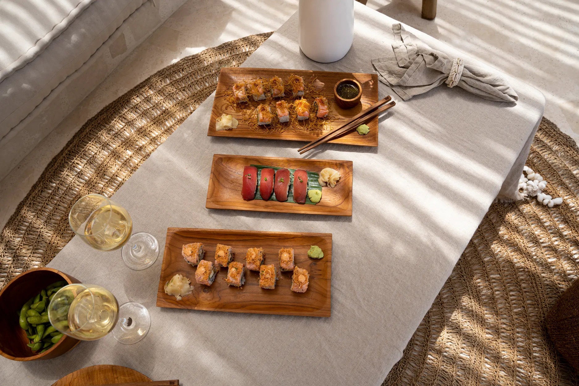 The Teak Root Sushi Plate - 18 x 35 cm