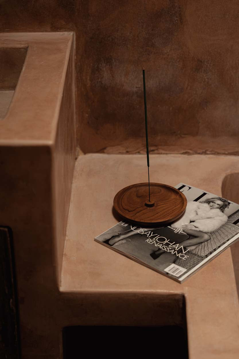 The Incense Holder - Natural,Teak, Ø 15 cm