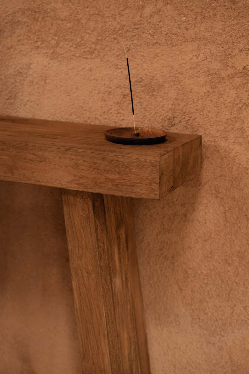 The Incense Holder - Natural,Teak, Ø 15 cm