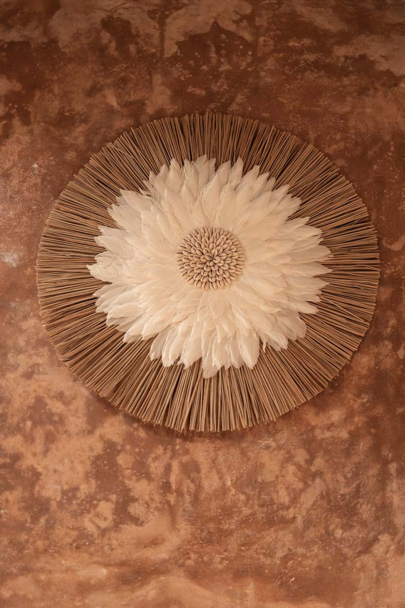 Alang Feather Juju - Natural White, Ø 55 cm
