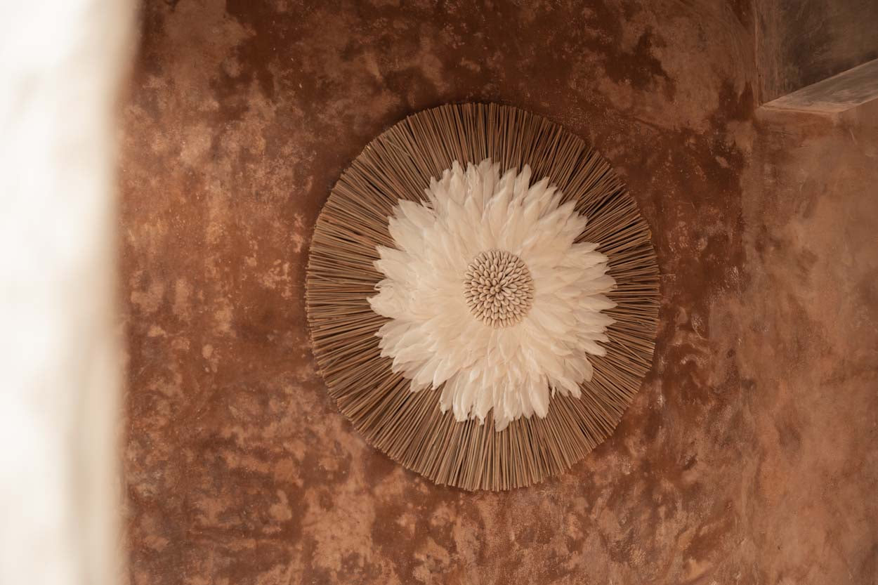 Alang Feather Juju - Natural White, Ø 55 cm