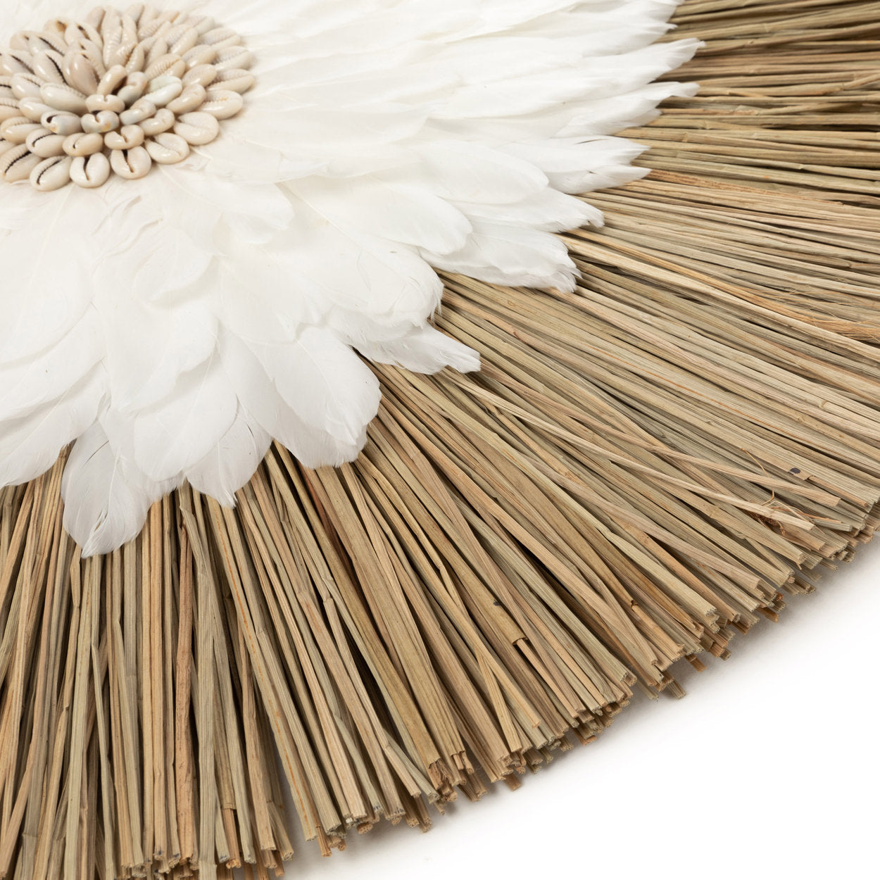 Alang Feather Juju - Natural White, Ø 55 cm