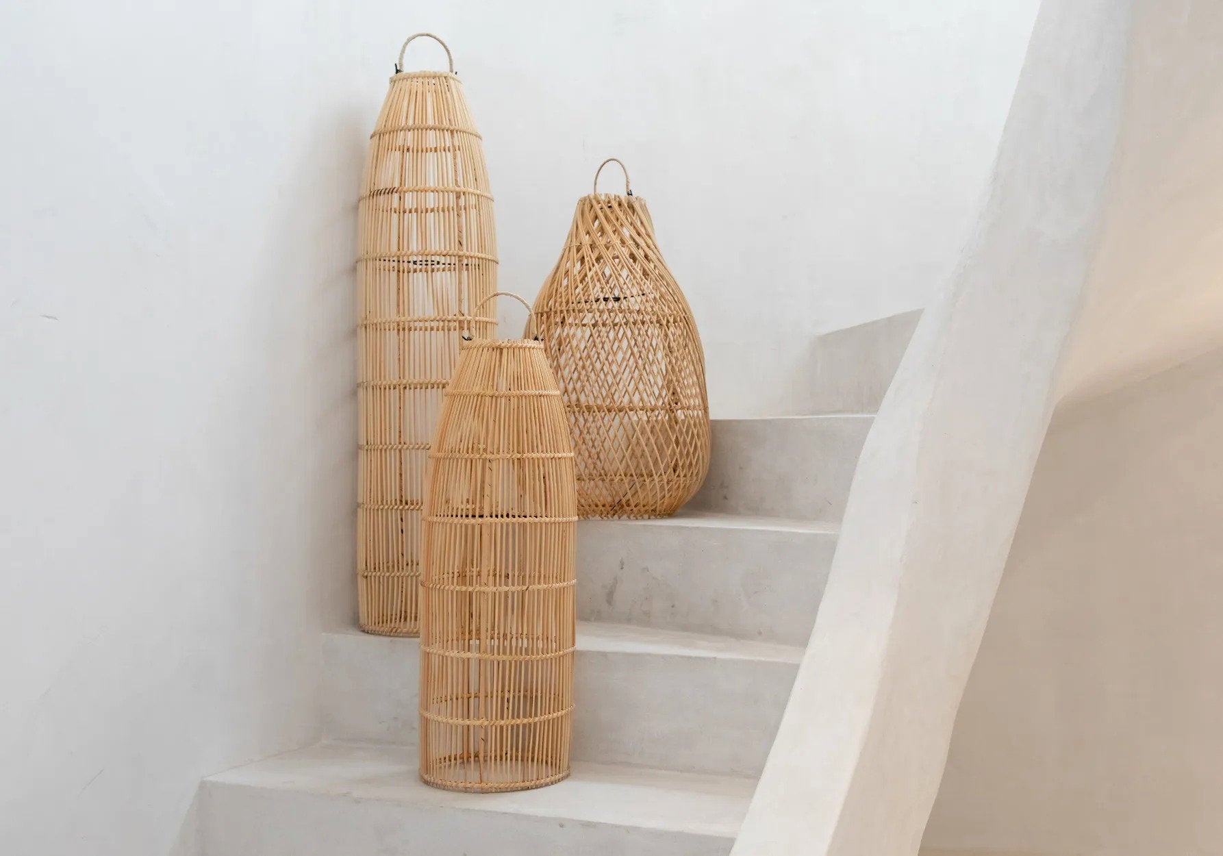 The Fish Trap Pendant - Natural - Ø 22, H 62 cm