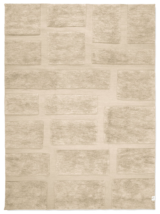 Bricks Wool Rug, Beige, 200 x 300 cm