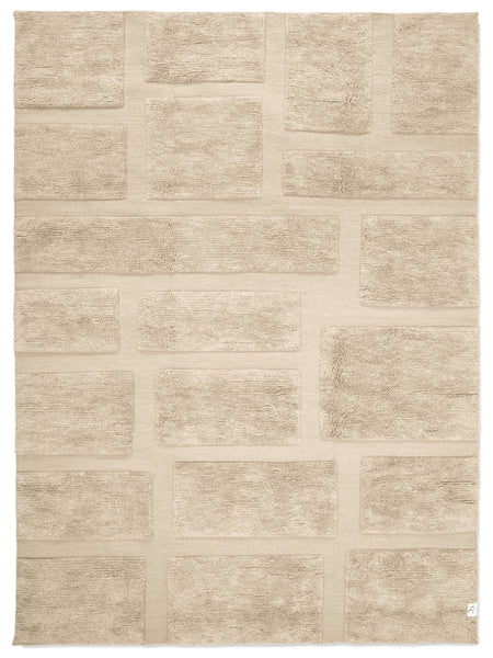 Bricks Wool Rug, Beige, 200 x 300 cm