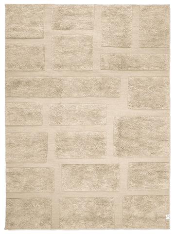 Bricks Wool Rug, Beige, 200 x 300 cm
