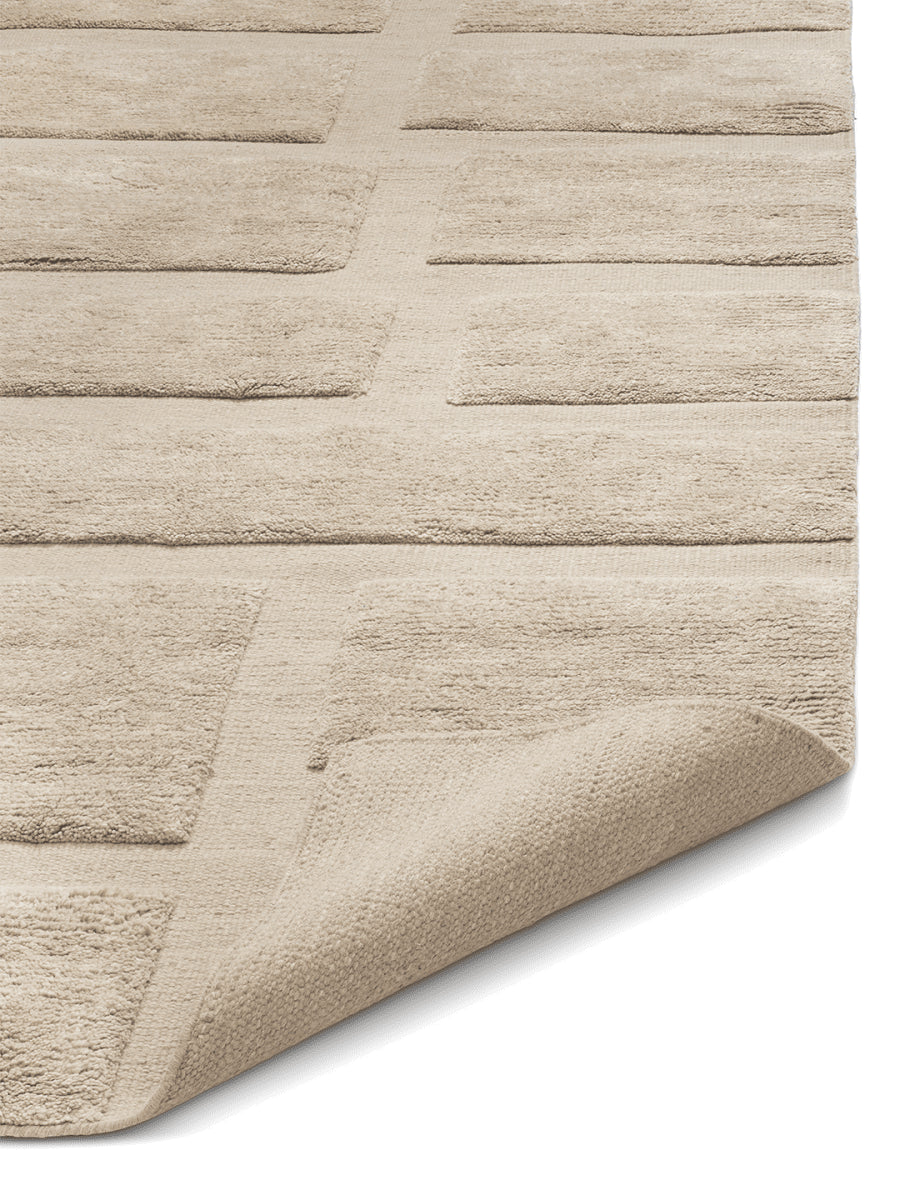 Bricks Wool Rug, Beige, MANY SIZE