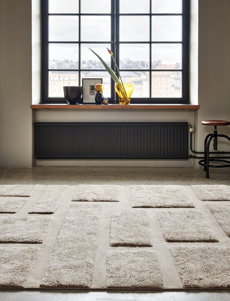 Bricks Wool Rug, Beige, 200 x 300 cm
