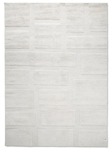 Bricks Wool Rug, Ivory, 250 x 350 cm