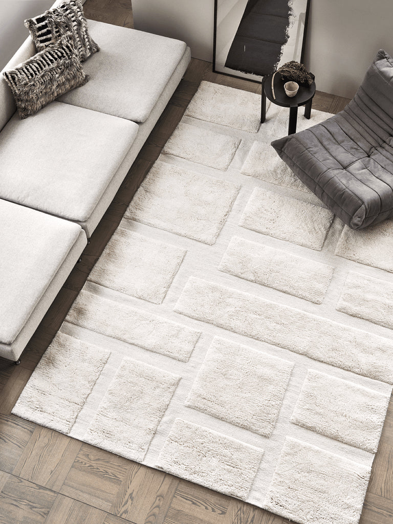Bricks Wool Rug, Ivory, 250 x 350 cm