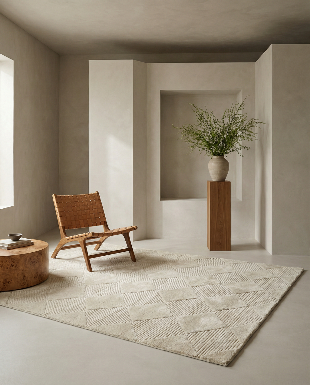 BERBER WOOL RUG IVORY, MANY SIZE
