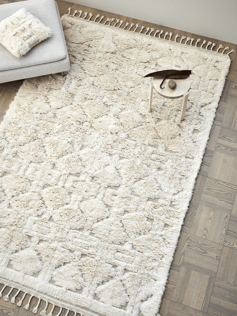 Casablanca Wool Rug, White, 170 x 230 cm