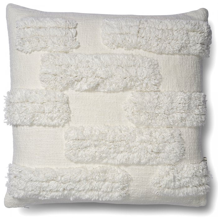 BRICKS CUSHION COVER, White, Cotton, 50 x 50 cm