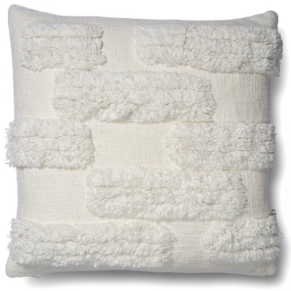 CUSHION COVER Bricks, White, Cotton, 50 x 50 cm