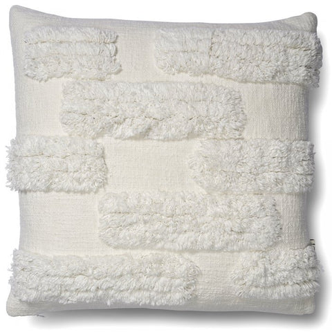 CUSHION COVER Bricks, White, Cotton, 50 x 50 cm