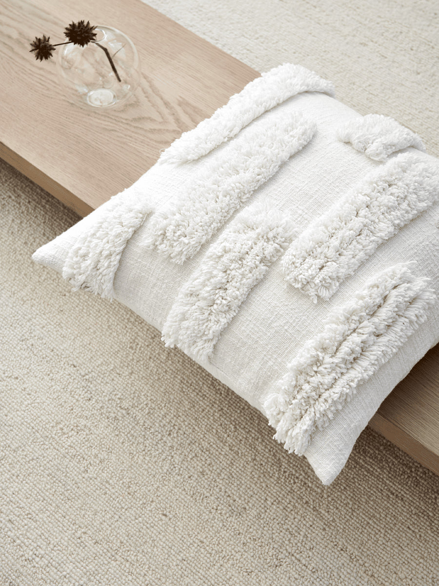 BRICKS CUSHION COVER, White, Cotton, 50 x 50 cm