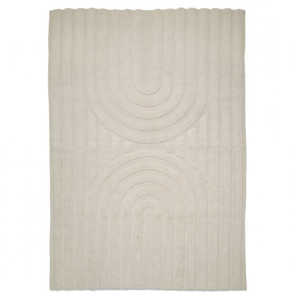 Curve Wool Rug, Ivory, 200 x 300 cm