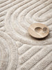 Curve Wool Rug, Natural Beige, 200 x 300 cm
