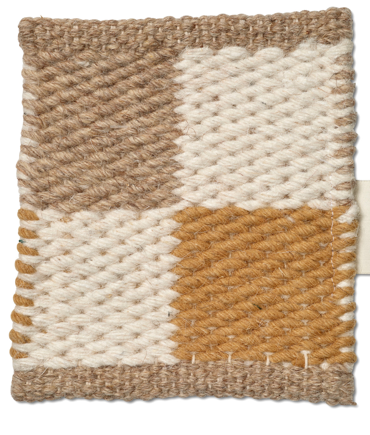 CHECKED WOOL RUG, YELLOW/NATURAL