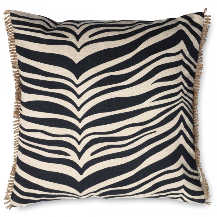ZEBRA PILLOW, Black, 50 x 50 cm