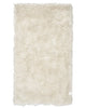 Beige shaggy rug on a white background