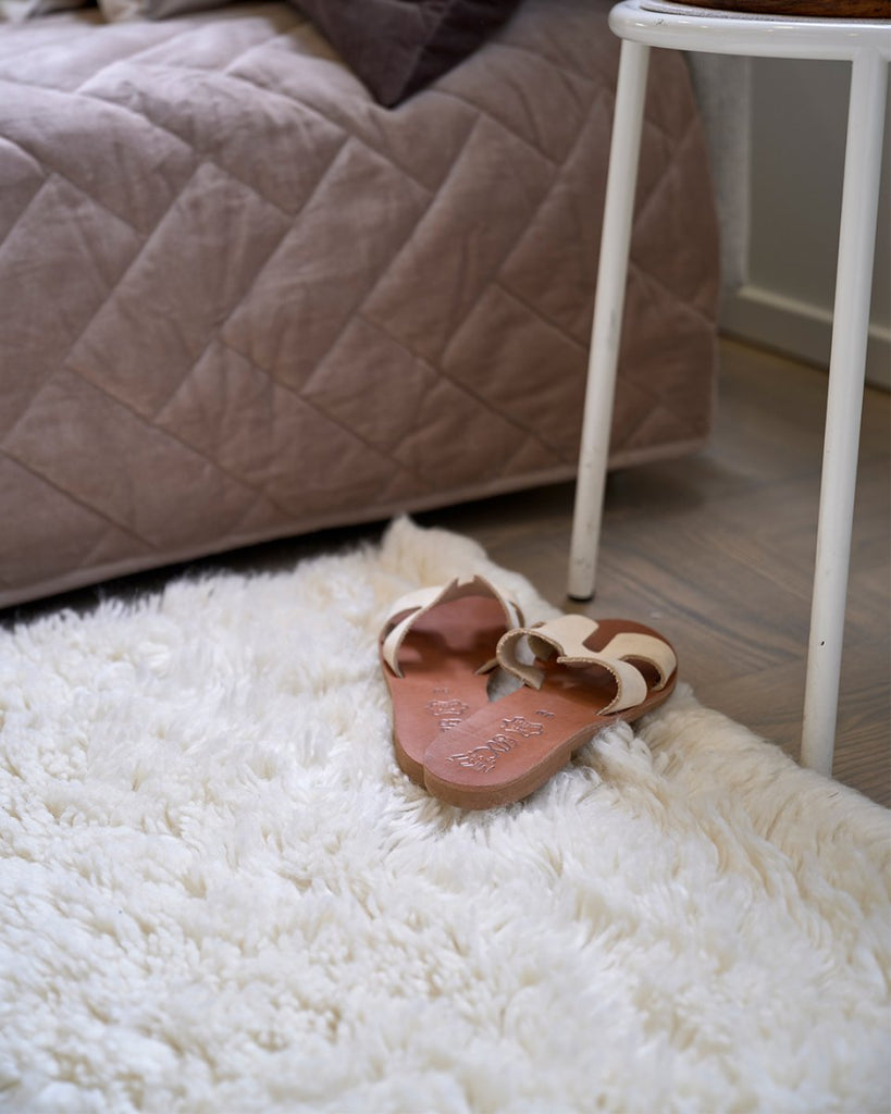 Runner Cloudy Wool Rug, Natural white, 80 x 150 cm