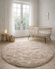 Cloudy Wool Rug, Beige,  Ø 160 cm