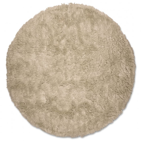 Cloudy Wool Rug, Beige,  Ø 160 cm