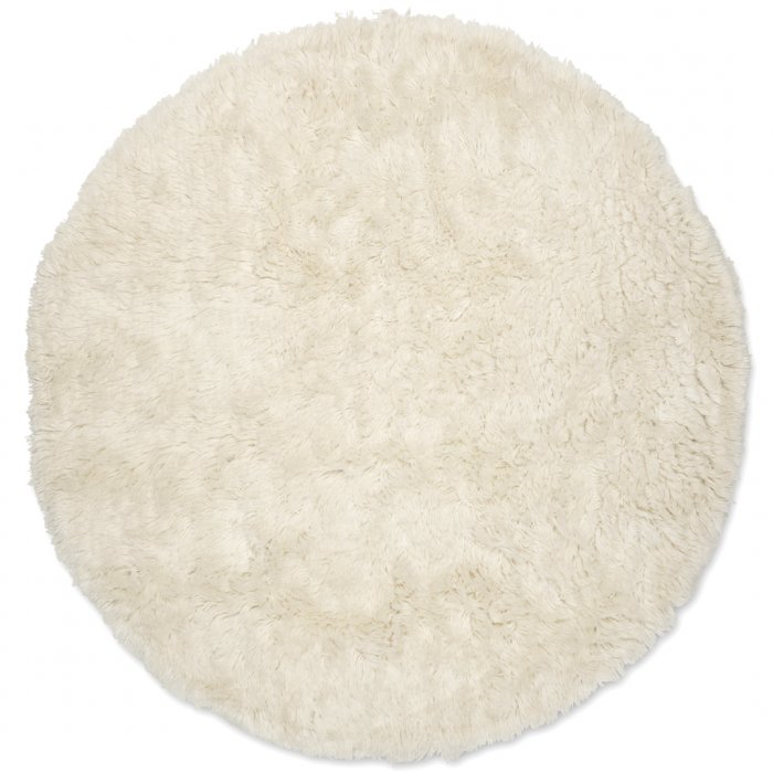 Cloudy Wool Rug, Natural white,  Ø 160 cm