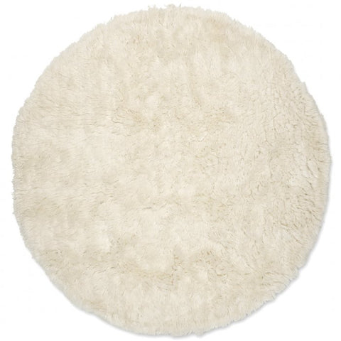 Cloudy Wool Rug, Natural white,  Ø 160 cm