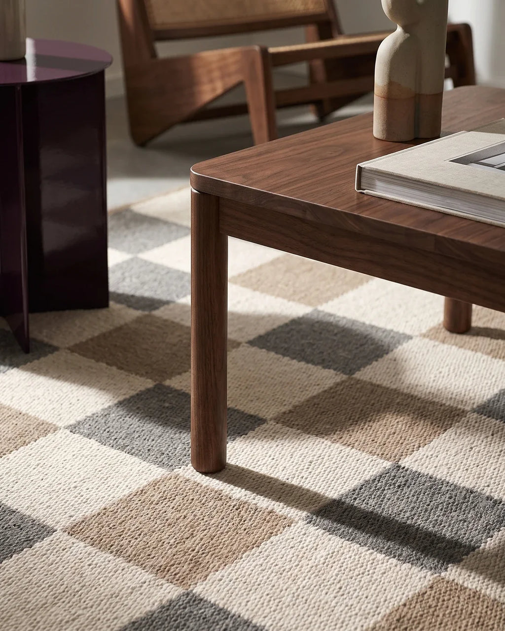 Rug Checked Grey/Natural