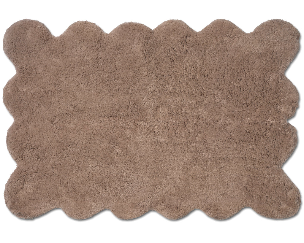 CLAM BATH MAT, COTTON, BEIGE
