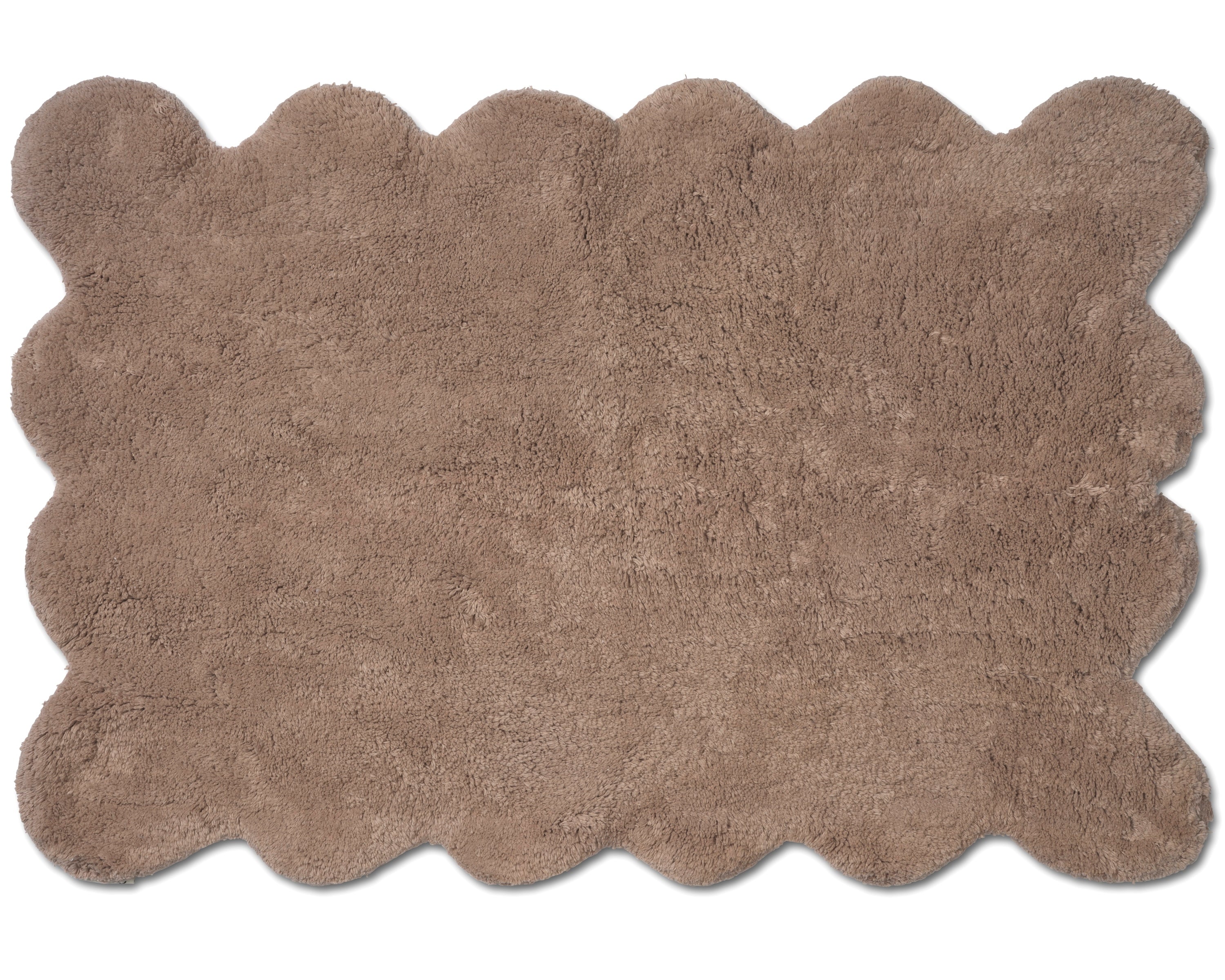 CLAM BATH MAT, COTTON, BEIGE