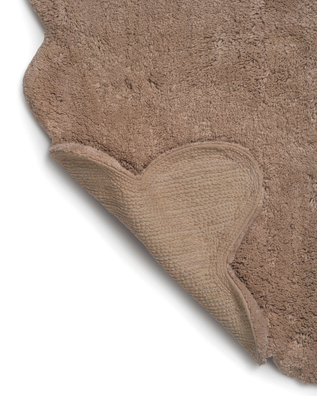 CLAM BATH MAT, COTTON, BEIGE