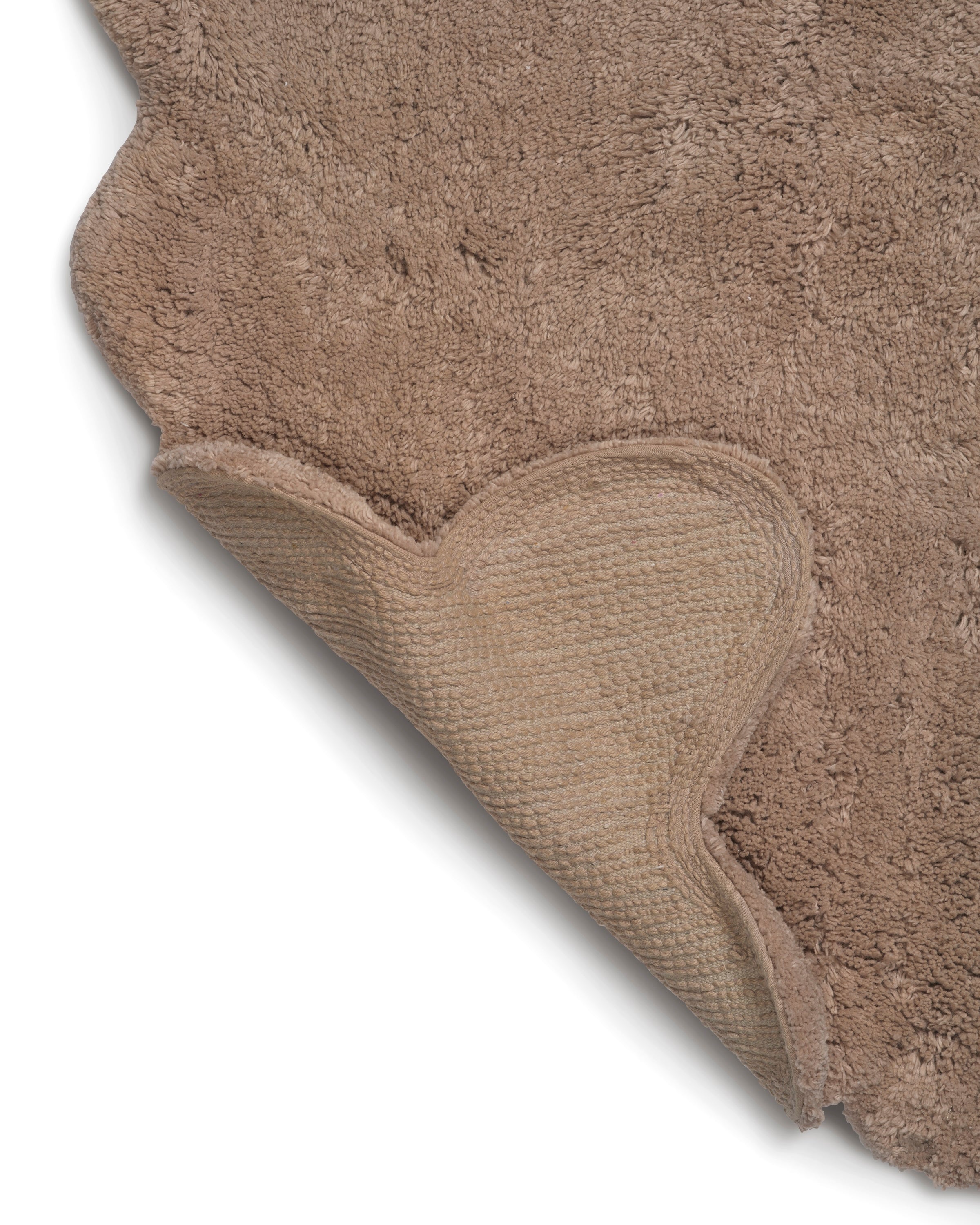 CLAM BATH MAT, COTTON, BEIGE