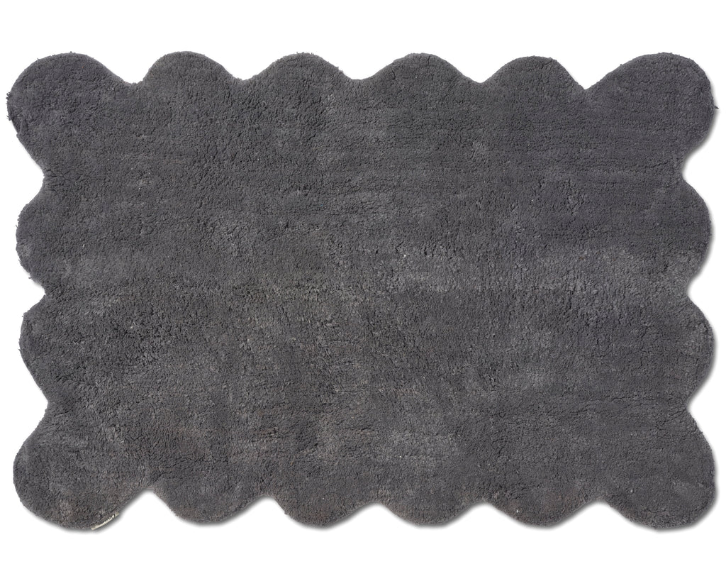 CLAM BATH MAT, COTTON, GREY