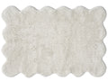 CLAM BATH MAT, COTTON, WHITE