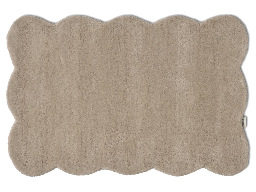CLAM DOORMAT, WOOL, BEIGE