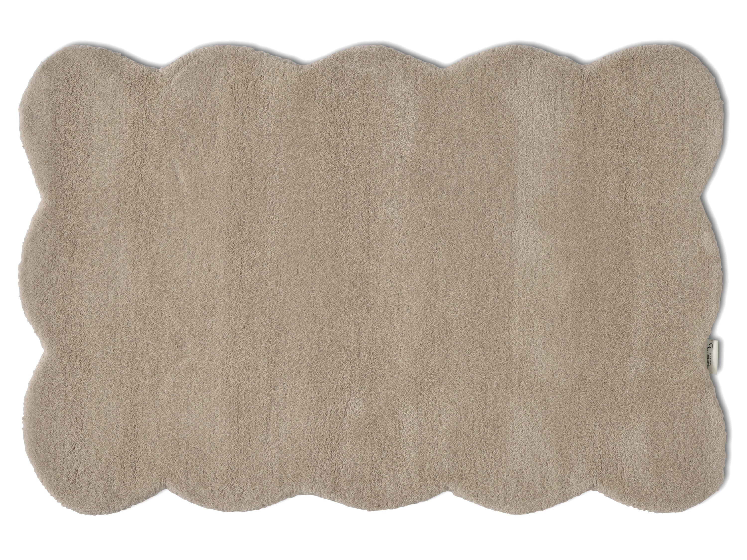 CLAM DOORMAT, WOOL, BEIGE