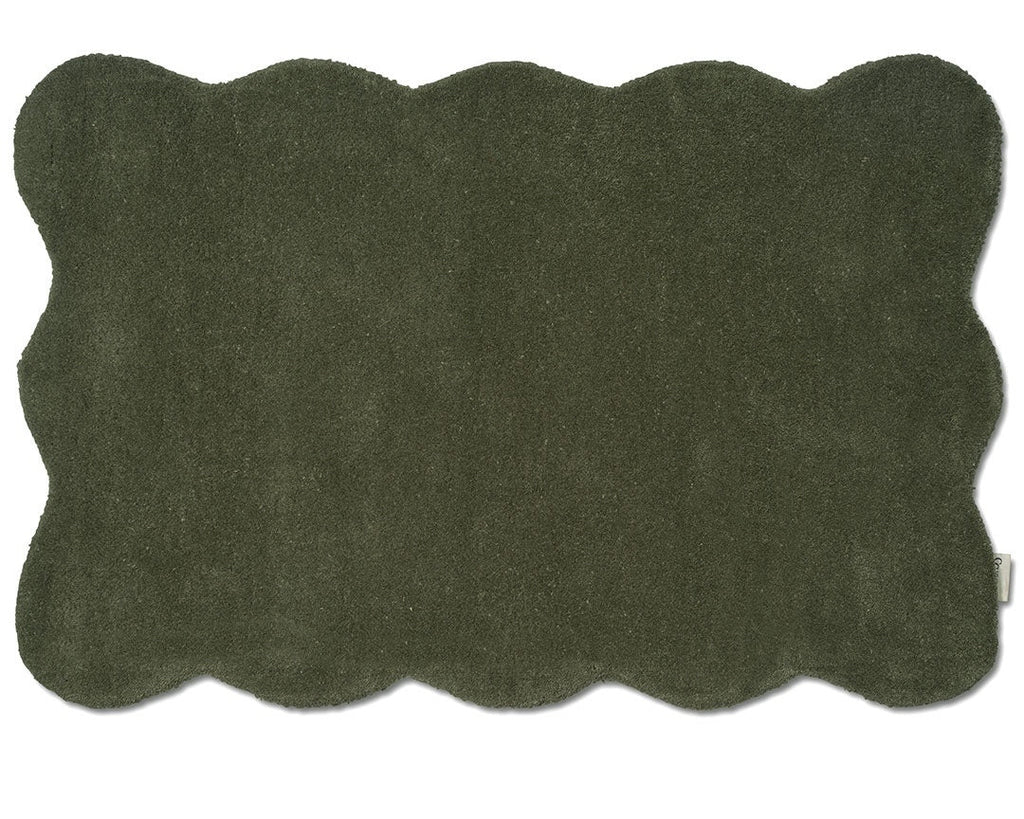 CLAM DOORMAT, WOOL, FOREST GREEN