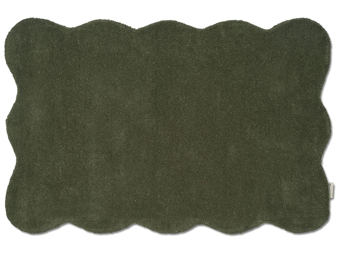 CLAM DOORMAT, WOOL, FOREST GREEN