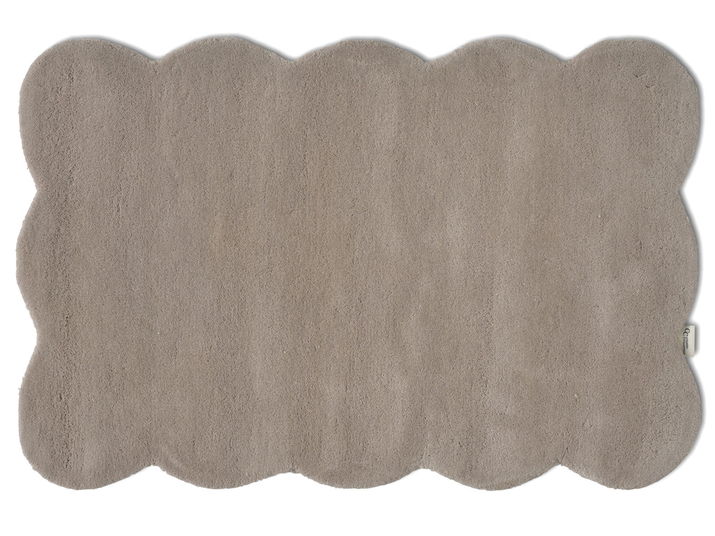 CLAM DOORMAT, WOOL, SILVER
