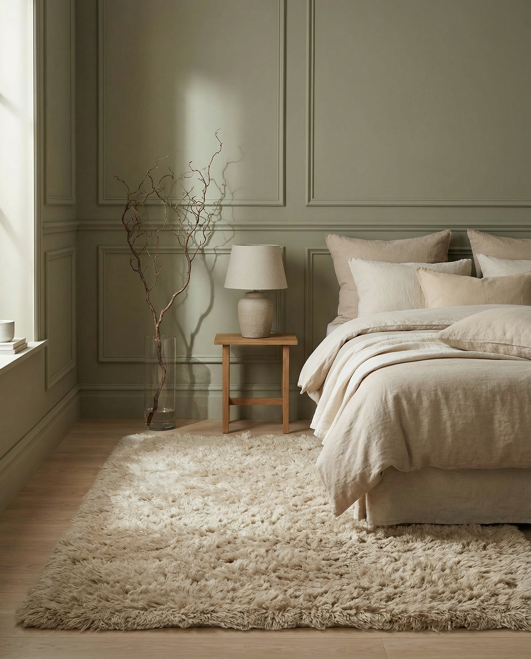 Cloudy Wool Rug, Beige,  MANY SIZE